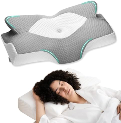 Elviros Cervical Memory Foam Pillows for Neck Pain Relief,Medium Firm by Elviros