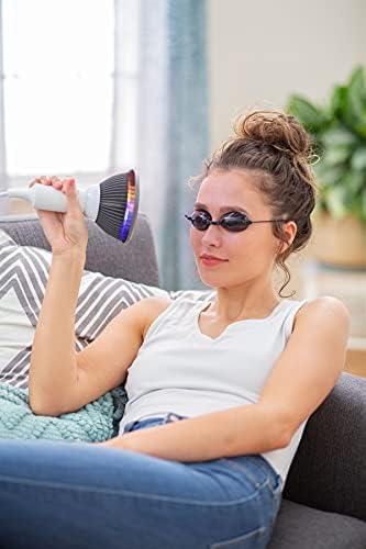 Red Light Therapy by Hooga. Handheld Skin, Beauty Device for Face or Body. LED Photon Therapy. Multiple Color Wavelengths of Blue 415nm, Yellow 580nm, Red 660nm, Near Infrared 850nm. 4-in-1 Bulb. - Image 4