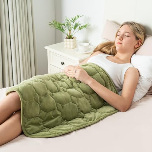 Wemore Weighted Lap Blanket 7lbs, 24"x29" Small Travel Blankets for Adults by WemoreDirect