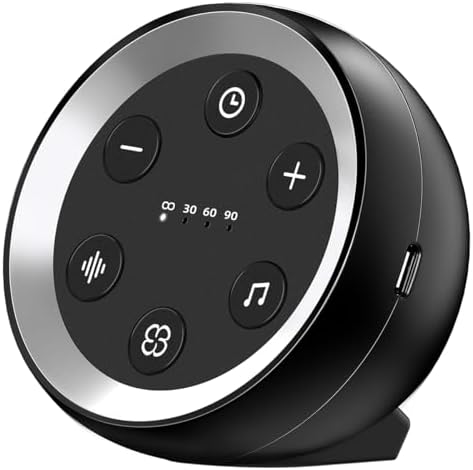 Portable Sound Machine White Noise Machine for Baby Kids Adults Sleeping with 32 Soothing Sounds 32 Volume Levels Brown Noise Machine with 4 Timer Memory Funtion for Travel Office Privacy by SoundMe