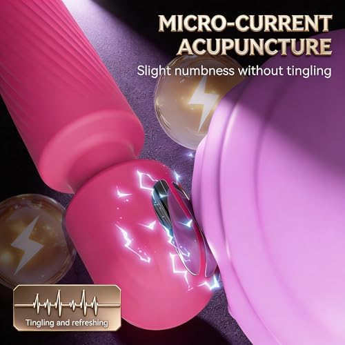 2026 Upgraded Wireless Heating Muscle Massager, 20 Vibration Modes 8 Speed Quiet Portable Full Body Relaxer for Neck Back Leg Arm (Rose red) - Image 6