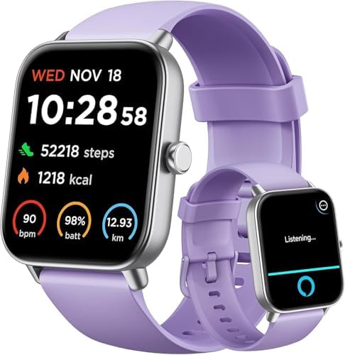 Gydom Smart Watches for Women for Android & iPhone, Alexa Built-in, 1.8" Smartwatch with Heart Rate/SpO2/Sleep/Stress, IP68 Waterproof Fitness Tracker, 101+ Sports Modes, Purple by GydomUSOfficial