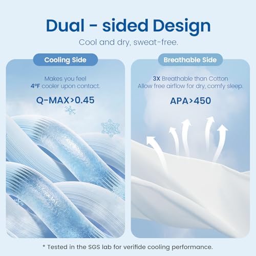 Cozy Bliss Cooling Comforter Twin Size, Reversible Lightweight Cooling Blankets for Hot Sleepers and Night Sweats, Q-Max>0.45 Soft Breathable Silky Smooth Summer Comforter, Cool Grey, 68"x90" - Image 3