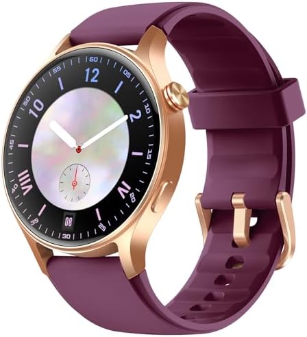 Fitpolo Smart Watch for Women,1.3" AMOLED Touchscreen Fitness Tracker, Make/Answer Calls, Heart Rate SpO2 Monitor,3ATM Waterproof,Sleep Activity Tracking Smartwatch for Android Phones iPhone (Purple) by Fitpolo