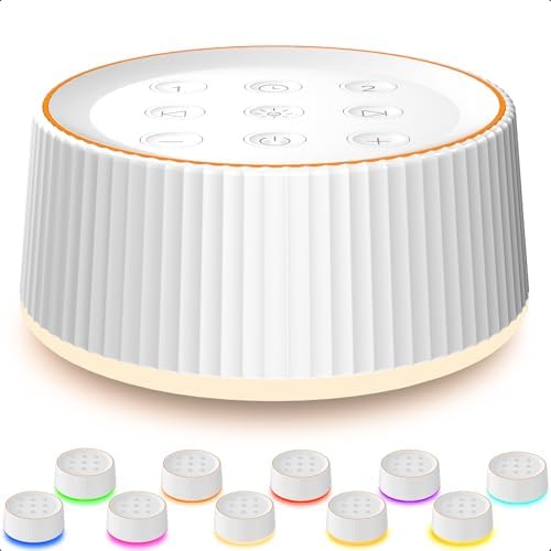 White Noise Machine with Night Light for Sleeping by BGOVERSSWhiteNoiseMachine