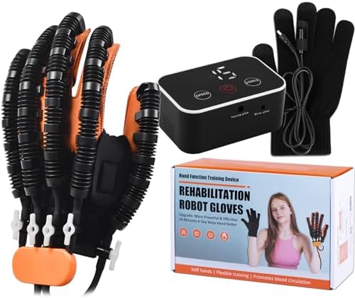 Rehabilitation Robot Gloves for Stroke Recovery Hemiplegia Finger Hand Function Rehabilitation Therapy Arthriti Glove (Right Hand L) by JBMBHC