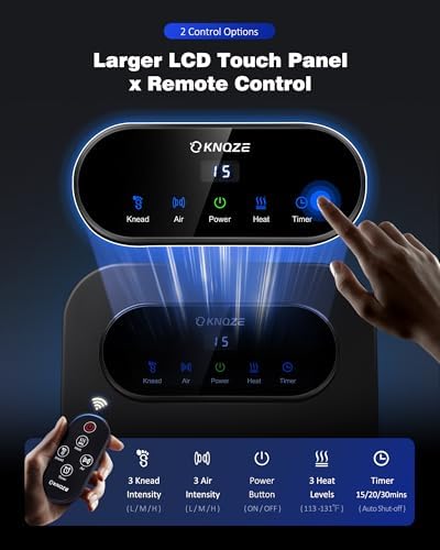 KNQZE Shiatsu Foot Massager with Heat & Compression, LCD Touch Panel, FSA - Image 5