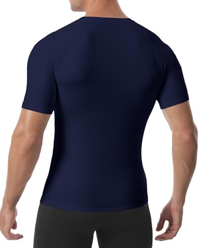 Roadbox Compression Shirt Men Short Sleeve, Cool Dry Base Layer Athletic Undershirts, Workout T-Shirt for Sports Gym Running - Image 3