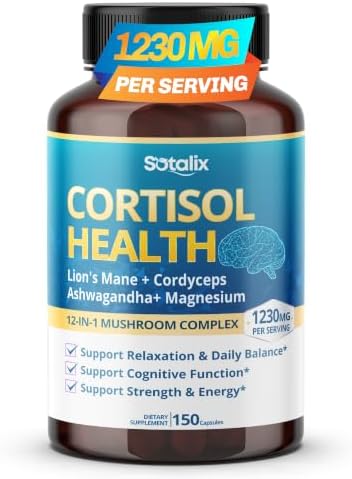 Sotalix Cortisol Health Complex 1,230 mg with Lion's Mane, 150 Capsules by SOTALIX