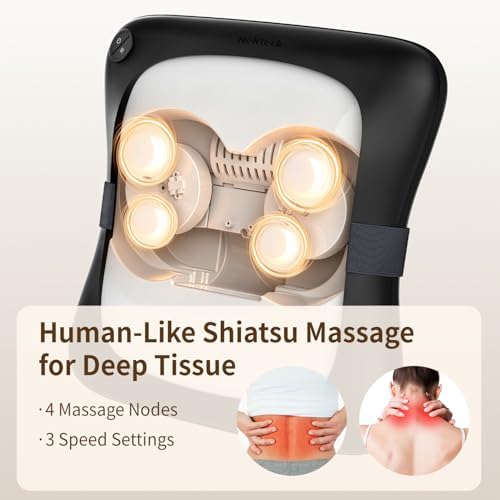 Nekteck Back Massager with Heat for Pain Relief Deep Tissue, NOT Cordless - Image 3