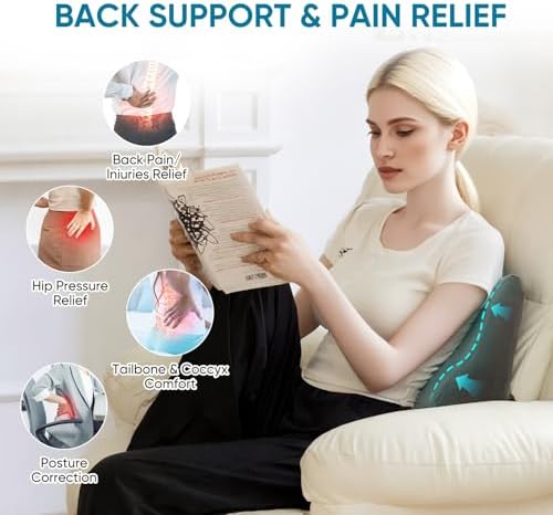 Lumbar Support Pillow for Recliner and Couch, Ergonomic Back Support Pillow - Image 3