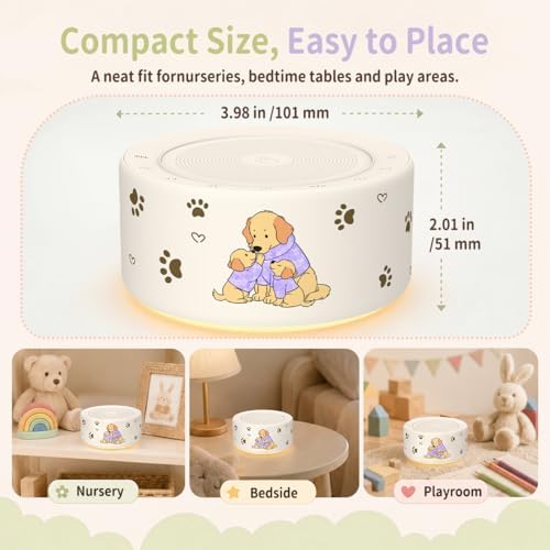 Kipcush White Noise Machine for Baby & Adults, Sleep Sound Machine with 30 Soothing Sounds, 8-Color Night Light, Memory Function, White Noise for Sleeping, Nursery, Office, Travel, Relaxation - Image 7