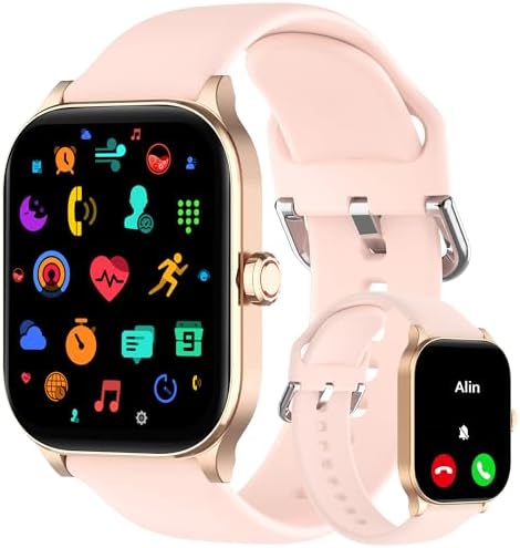 Othalne Smart Watch (Answer/Make Call), 1.85" Smartwatch for Android Phones and iPhone with Heart Rate,Sleep Monitor,Pedometer, 100+Sports Fitness Watch, IP68 Waterproof Fitness Tracker for Men Women by Othalne