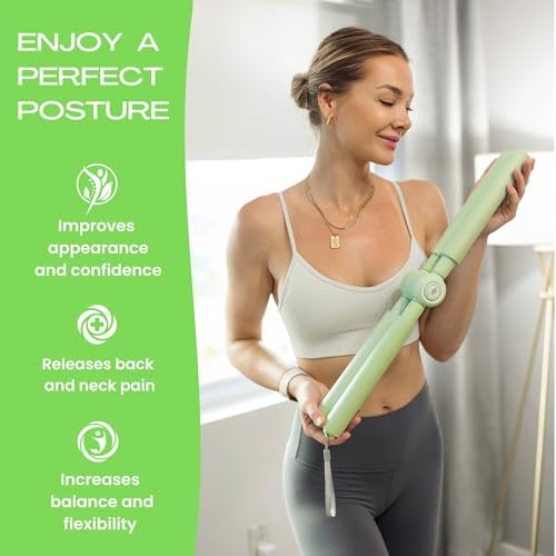 Posture Corrector - Yoga Cross Stick - Back Pain Relief for Men and Women - Stretcher and Straightener for Upper and Lower Back - Stretch Pole - Neck Hump Equipment - Sets bar - Image 6