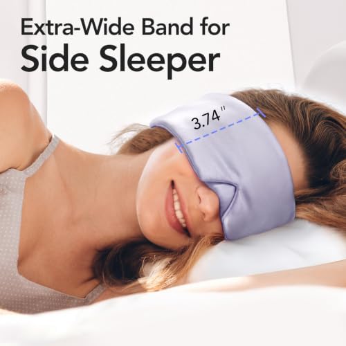 LitBear Silk Sleep Mask for Side Sleeper, Travel, Airplane, Office, Purple - Image 6