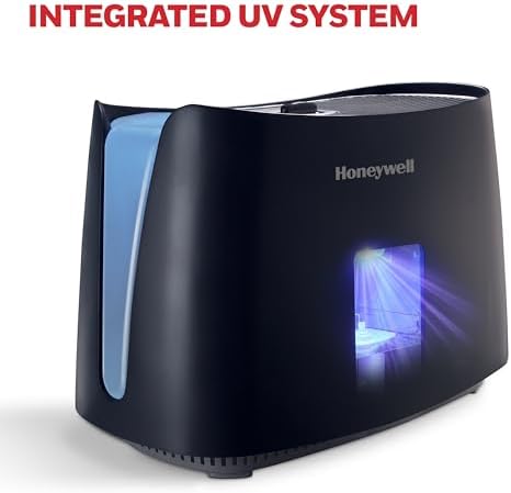 Honeywell Cool Moisture Humidifiers for Bedroom, Medium Rooms, 1.1 Gallon, Invisible Moisture Humidifier for Baby, Kids, Quiet, Easy to Clean, UV Technology, Black, HCM350B - Image 4
