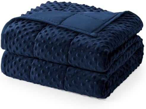 Cottonblue Weighted Blanket 20lbs Queen Size for Adults, 60 x 80 Navy Blue by Cottonblue