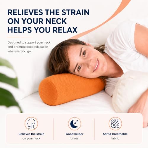 Neck Roll Pillow, Cervical Neck Pillow Bolster Pillow for Sleeping - Image 5