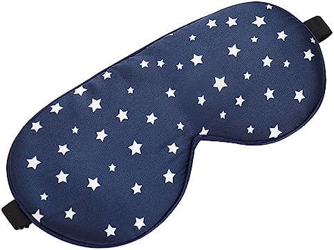 ALASKA BEAR Natural Silk Sleep Mask, Super Smooth Eye Mask (Blue Stars) - Image 2