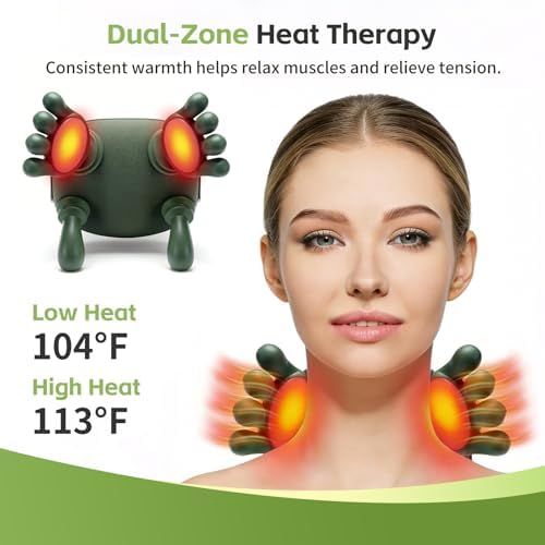 Neck and Shoulder Massager with Heat, 4D Shiatsu Deep Tissue - Image 4
