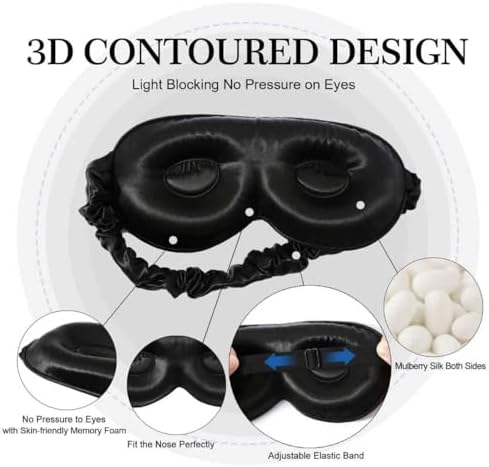 ZIMASILK Adjustable 22 Momme 100% Pure Mulberry Silk Sleep Mask - Image 2