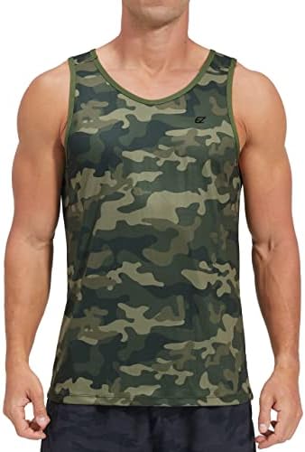 EZRUN Men's Quick Dry Workout Tank Top UPF 50+ Sweat-Wicking Gym Shirt by EZRUNSPORT