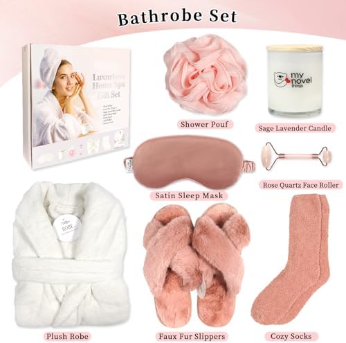 my novel things Spa Robe and Slippers set Birthday Gifts Basket for Women - Image 3