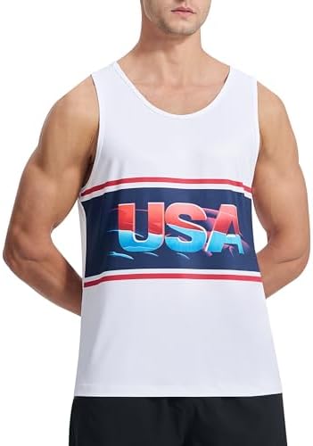 EZRUN Men's Quick Dry Workout Tank Top UPF 50+ Sweat-Wicking Gym Shirt - Image 2
