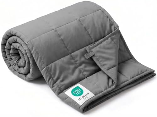 Smart Queen Weighted Blanket for Adults (25 lbs, 78"x85", King Size) Breathable Heavy Throw Blanket for 220-280 lbs, Soft Thick Blankets with Cooling Glass Beads, All Season, Machine Washable, Grey by SmartQueen