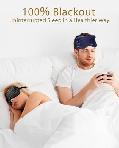 4 Pack Silk Sleep Mask, Blackout Eye Mask with Adjustable Strap - Image 6