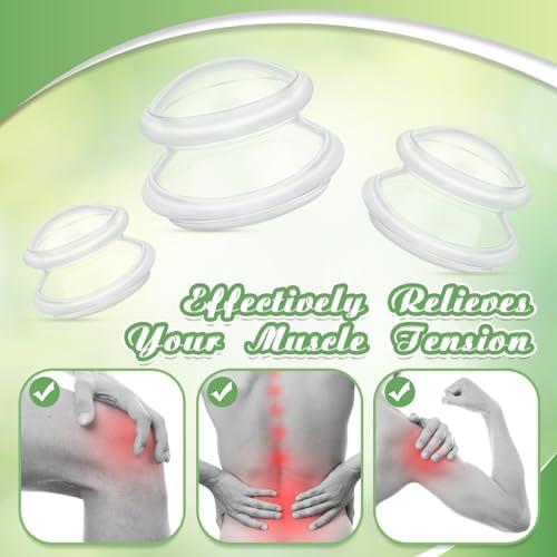 TrelaCo 6 Pcs Silicone Cupping Kit for Massage Therapy,Clear - Image 5