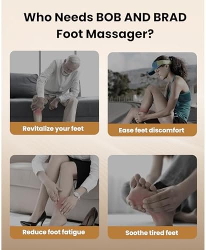 BOB AND BRAD Foot Massager Machine with Heat, FSA Eligible HSA Shiatsu Foot Massager for Plantar Fasciitis & Neuropathy with Kneading & Compression, Cordless Remote Control, Gift for Family, Size 14 - Image 4