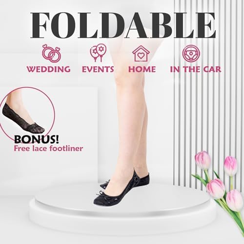 Foldable Flats for Women, Portable Ballet Shoes for Wedding &Travel Comfort - Image 3
