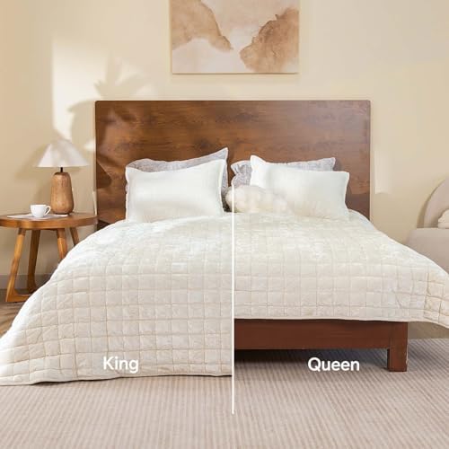 BEDELITE Velvet Quilt Set King Size, Luxury Velvet Comforter Bedding - Image 6
