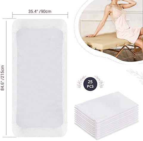 25PCS 84x35inch Disposable Fitted Massage Table Sheets with Elastic, Soft - Image 5
