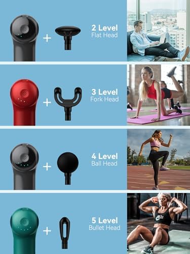 HEYCHY Super Mini Massage Gun, Percussion Deep Tissues Muscle Massager, Compact Sports Travel Massage Gun, Portable Handheld Massager for Home, Gym, Office, Outdoors - Image 4