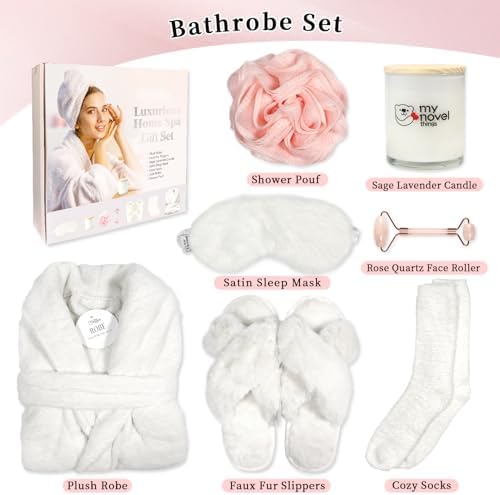 my novel things Spa Robe and Slippers Set Bathrobe Gift for Mother Girl Her - Image 3