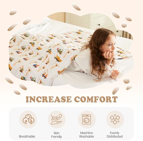 Weighted Blanket - 5 lbs Engineering Vehicles Heavy Blanket - Small Size Breathable Lap Blanket(36"x48", 5 lbs) - Image 4