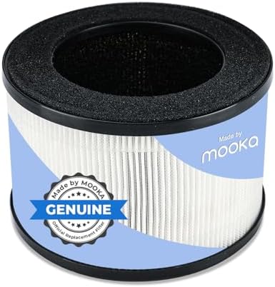MOOKA Genuine True H13 HEPA Air Filters Replacement for M01 Purifier, Removes Dust, Smoke, Odor, Dander, Pollen, 1 Pack by MOOKA