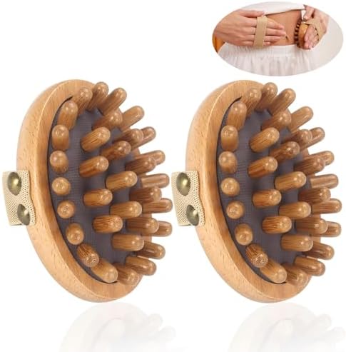 2PCS Meridian Massage Brush,Gua Sha Tool,Body Massage Brush,Wood Therapy Massage Tools, Meridian Brush for Belly,Body Sculpting Tools,Guasha Brush, Wooden Massage Tools,按摩梳, 经络刷 by CraftedforYourComfort