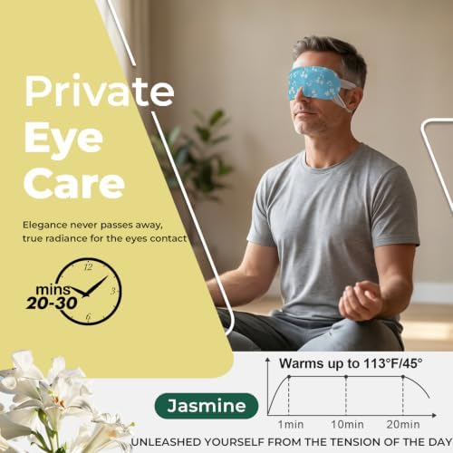 16 Packs Steam Eye Masks for Dry Eyes, Self Heating Warm Compress, Jasmine - Image 3