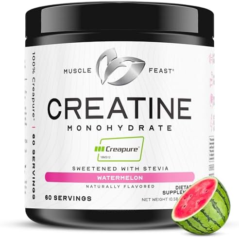 Muscle Feast Creapure Creatine Monohydrate Powder, Watermelon (300g) by MuscleFeast