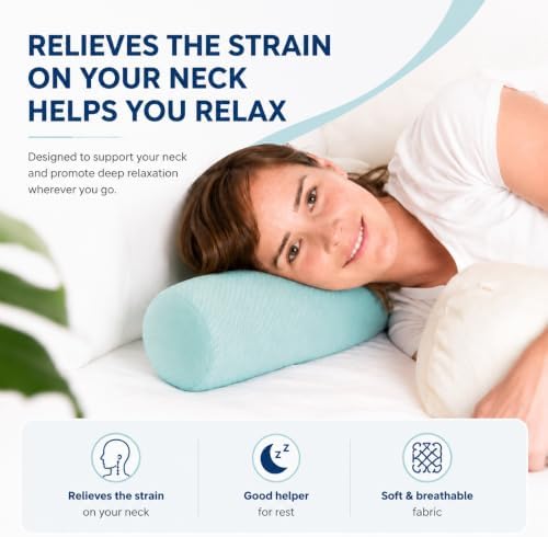 Neck Roll Pillow, Cervical Neck Pillow Bolster Pillow for Sleeping - Image 4