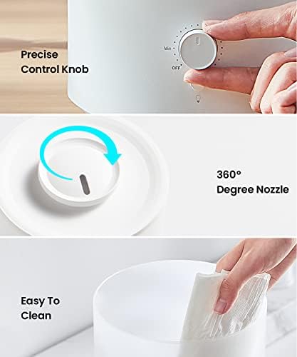 Pharata Humidifiers for Bedroom Large Room, 2.5L Cool Mist Humidifier with Essential Oil Diffuser, Top Fill Humidifier for Baby, Home, Plant, Ultrasonic Humidification for whole house, Auto Shut-Off - Image 4
