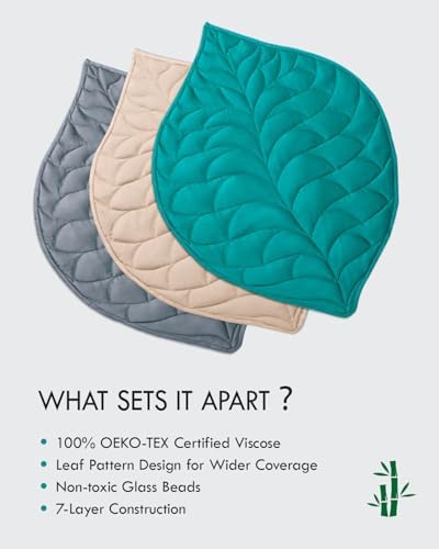 Kaisa Weighted Blanket for Adults(5 lbs, 23"x29"), Weighted Lap Blanket Machine Washable, Small Heavy Blankets with Glass Beads for Home Sleep &Travel,Green - Image 3