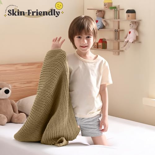 Guohaoi Knitted Weighted Blanket for Adults, 20"x30" 2lbs Full/Queen Size - Image 2
