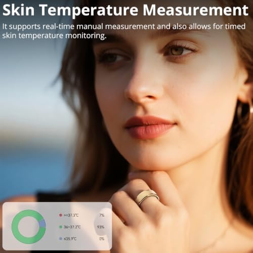 COLMI R10 Smart Ring, Sleep Health & Skin Temperature & 5ATM(Rose Gold, 12) - Image 4