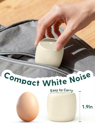 Babelio White Noise Sound Machine (Pocket Mini Pro) | 1000mAh Large Battery, 25 Non-looping Sounds for Adults, Kids & Babies, Timer, Memory Function, Pocket-Sized & Travel Essentials, Cream Beige - Image 4