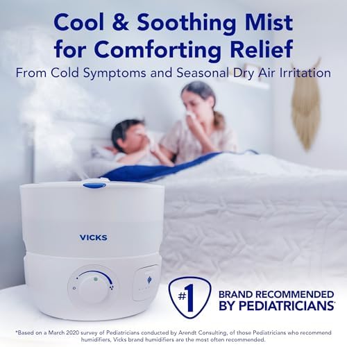 Vicks EasyCare Plus Top Fill Filter-Free Cool Mist Humidifier, White - Image 3