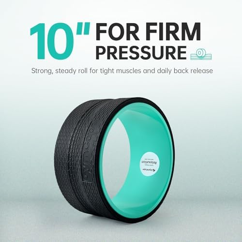 GymCope Back Roller Wheel 10 Inch Spine-Safe Groove, for Deep Back Stretch - Image 2